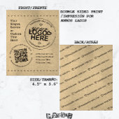 Handgemaakt met Liefde Custom Logo QR Code Rustic Flyer