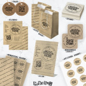 Handgemaakt met Liefde Custom Logo QR Code Rustic Flyer