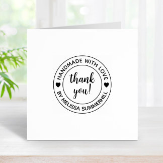 Handgemaakt met liefde dank je 1x1 	rubberstempel