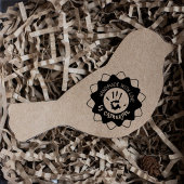 Handgemaakt met liefde door (aangepaste naam) rubberstempel