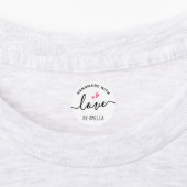 Handgemaakt met liefde door eigen naam schattig ha labels (Aangebracht)