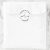 Handgemaakt met liefde Elegant Script Sticker (Tas)