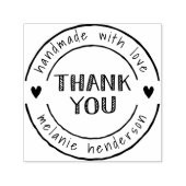 Handgemaakt met liefde en aangepaste naam Kute Har Zelfinktende Stempel (Design)