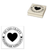 Handgemaakt met liefde gepersonaliseerd 	rubberstempel (Gestempeld)