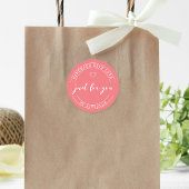 Handgemaakt met liefde gepersonaliseerde monogram ronde sticker