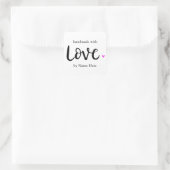 Handgemaakt met liefde, Hand Lettered Label (Tas)