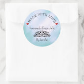 Handgemaakt met liefde jam label harten inblikken  (Tas)