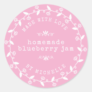Handgemaakt Met Liefde Jam Label Inblikken Sticker