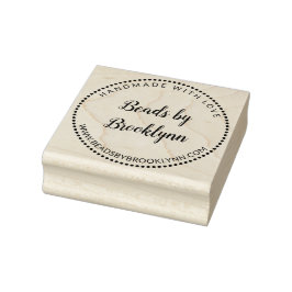 Handgemaakt met liefde kalligrafie Script Naam toe Rubberstempel