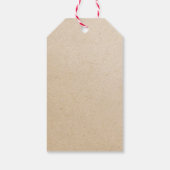 Handgemaakt met liefde kraft script aangepaste cad cadeaulabel (Achterkant)