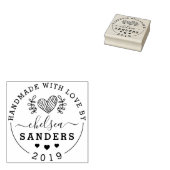 Handgemaakt Met Liefde Leuk Rustiek Script Craft L Rubberstempel (Gestempeld)