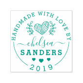 Handgemaakt Met Liefde Leuk Rustiek Script Craft L Zelfinktende Stempel (Design)