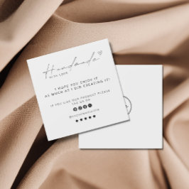 Handgemaakt met liefde Logo Small Business SocialM Vierkante Visitekaartje