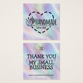 Handgemaakt met liefde - pakket voor kleine bedrij vierkante visitekaartjes