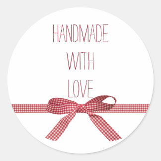 Handgemaakt met liefde productpakket label sticker