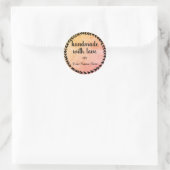 Handgemaakt met LIEFDE Ronde Sticker (Tas)