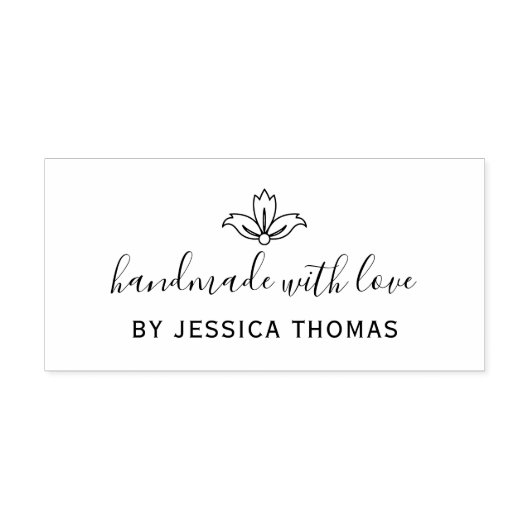 Handgemaakt met liefde rubberstempel (Afrduk)