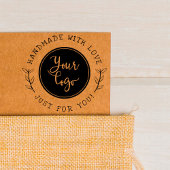 Handgemaakt met liefde | Rustiek Script Aangepast Zelfinktende Stempel