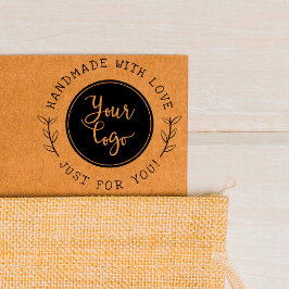 Handgemaakt met liefde | Rustiek Script Aangepast  Zelfinktende Stempel