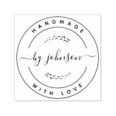Handgemaakt Met Liefde Rustiek Zelfinktende Stempel (Design)