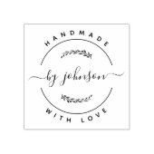 Handgemaakt met liefde rustieke rubberen stempel (Afrduk)