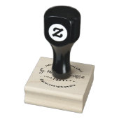 Handgemaakt met liefde | Rustisch hart- en lederkr Rubberstempel (Stempel)
