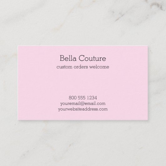 Handgemaakt met Liefde Schattige Country Heart Pin Visitekaartje (Achterkant)