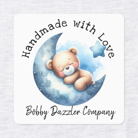 Handgemaakt met Liefde Schattige Teddy Bear Labels (Design 2)