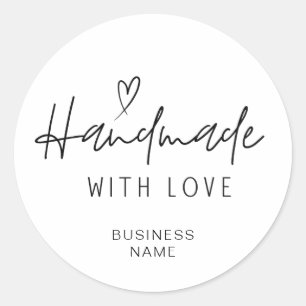 Handgemaakt met liefde Small Business Name Ronde Sticker