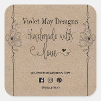 Handgemaakt met liefde Social Media Rustic Kraft