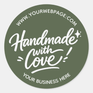 Handgemaakt Met Liefde Verpakking Sticker