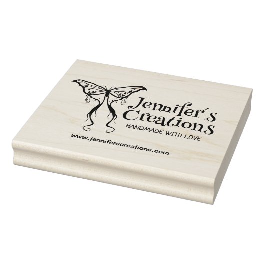 Handgemaakt met liefdescreaties, verkreute vlinder 	rubberstempel (Stempel)