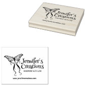 Handgemaakt met liefdescreaties, verkreute vlinder 	rubberstempel (Gestempeld)