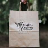 Handgemaakt met liefdescreaties, verkreute vlinder 	rubberstempel