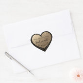Handgemaakt met liefdesgoud hart sticker (Envelop)