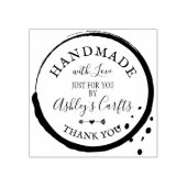 Handgemaakt met liefdesinkt vlek Dank u voor u Rubberstempel (Afrduk)