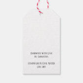 Handgemaakt met liefdeskerst cadeaulabel (Achterkant)