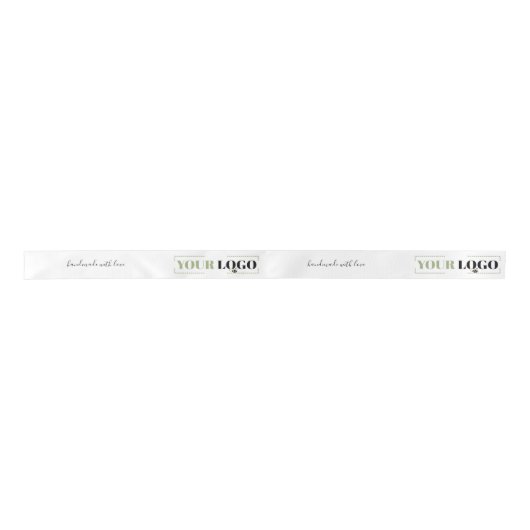 Handgemaakt met liefdesscript Uw zakelijke Logo Wh Lint (Voorkant)