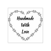Handgemaakt met liefdesstempel rubberstempel (Afrduk)
