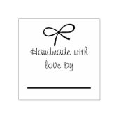 Handgemaakt met liefdesstempel rubberstempel (Afrduk)