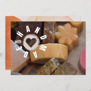 Handgemaakt met liefdeszeeketer Chocolade Caramel Bedankkaart