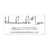 Handgemaakt met Love Bedrijfsnaam & Website Rubberstempel (Afrduk)