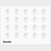 Handgemaakt met Love Bow Sticker (Vel)