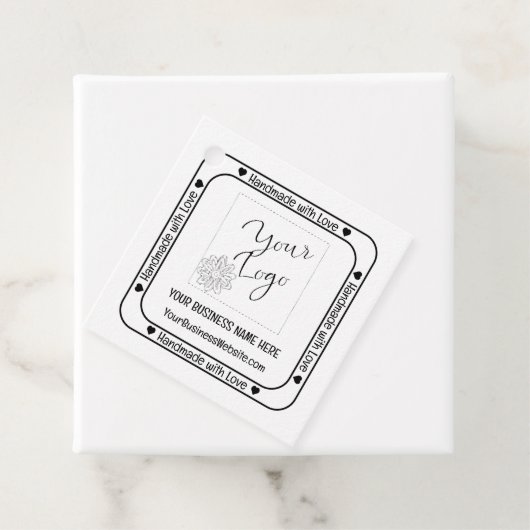 Handgemaakt met Love Business Promo - Kraft Bedankjes Labels (In situ)