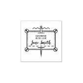 Handgemaakt met Love | Buttonnen en naaldontwerp Rubberstempel (Afrduk)