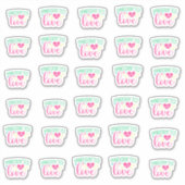 Handgemaakt met Love Custom Vinyl Stickers (Voorkant)