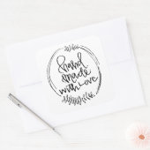 Handgemaakt met Love Doodle Wreath Sticker (Envelop)