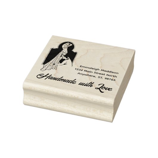 Handgemaakt met Love  Dressmaker Rubberstempel (Stempel)