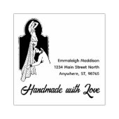 Handgemaakt met Love  Dressmaker Rubberstempel (Afrduk)