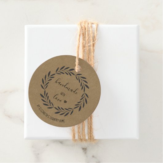 Handgemaakt met Love Etsy Home Crafter Craft Show Bedankjes Labels (In situ)